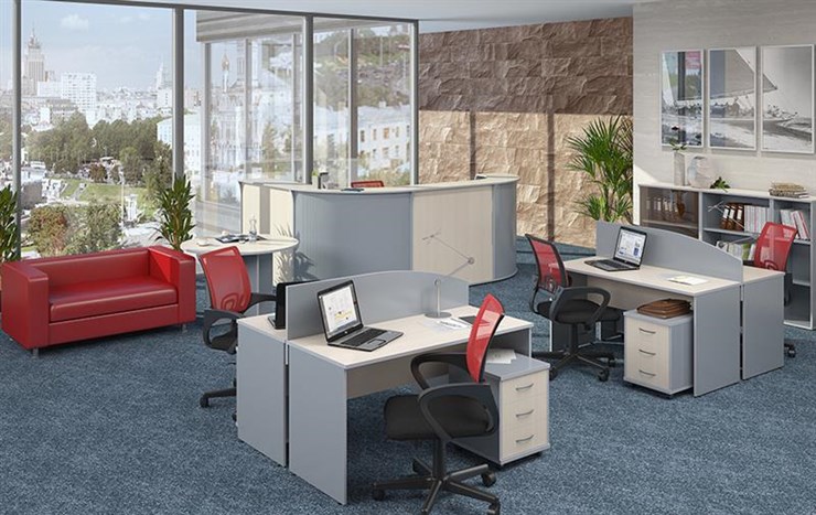 Офисный комплект мебели IMAGO - рабочее место, шкафы для документов в Одинцово - изображение 1